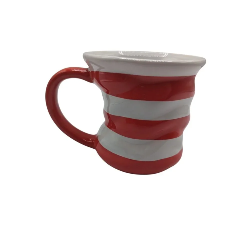 Dr Seuss Universal Studios Ceramic Sculpted Cat In The Hat Mug Cup